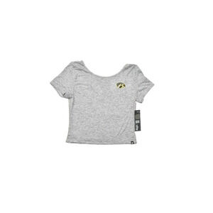 NEW Certo Iowa Hawkeyes Scoop Back Dark Haze Athletic Crop Top Size L